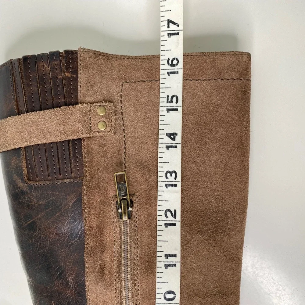 UGG Cydnee Tall Riding Boots Tan Sude Brown Leather Size‎ 9